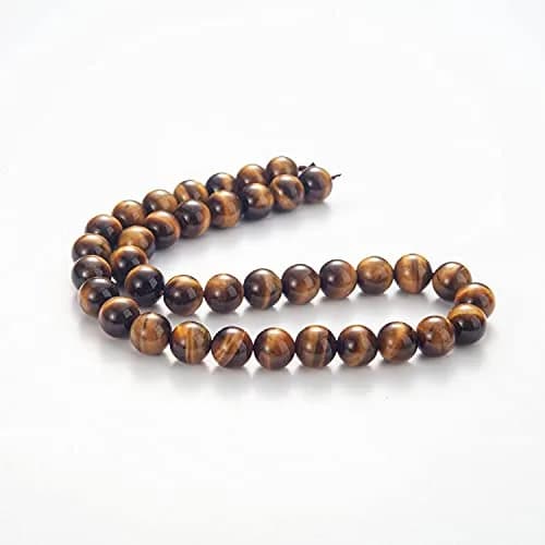 TOSCALINA Natural Beads 8mm Yellow Tiger Eye | Gemstone Jewelry Craft Bead thumbnail 2