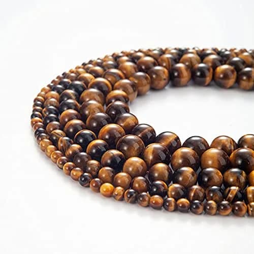 TOSCALINA Natural Beads 8mm Yellow Tiger Eye | Gemstone Jewelry Craft Bead thumbnail 3