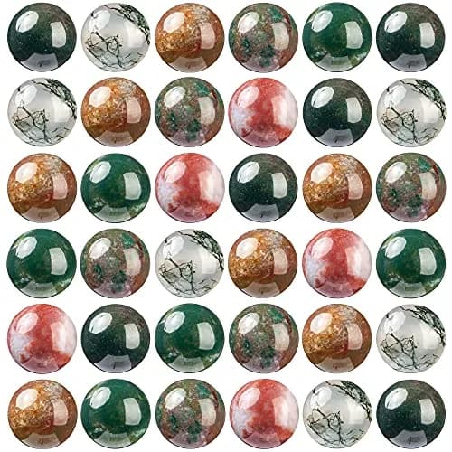 TOSCALINA Natural Indian Agate Beads 8mm | Handmade Jewelry Supplies for Crafts & DIY thumbnail 1