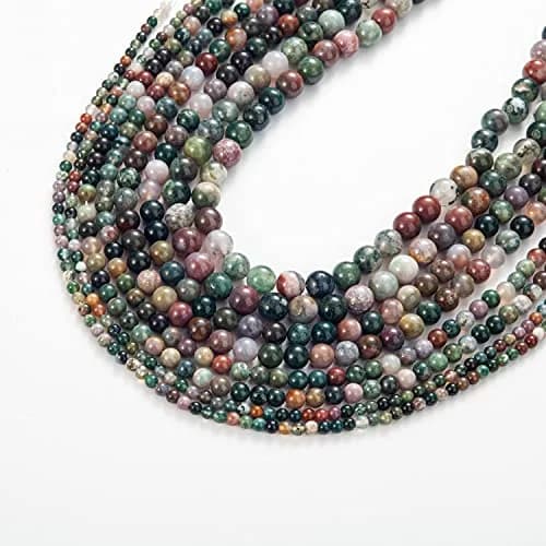 TOSCALINA Natural Indian Agate Beads 8mm | Handmade Jewelry Supplies for Crafts & DIY thumbnail 4