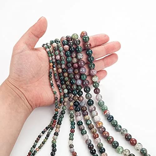 TOSCALINA Natural Indian Agate Beads 8mm | Handmade Jewelry Supplies for Crafts & DIY thumbnail 5
