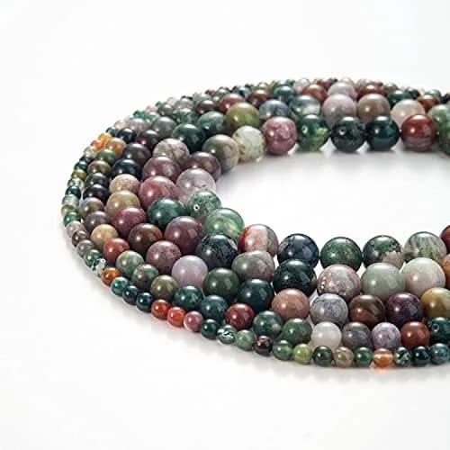 TOSCALINA Natural Indian Agate Beads 8mm | Handmade Jewelry Supplies for Crafts & DIY thumbnail 3