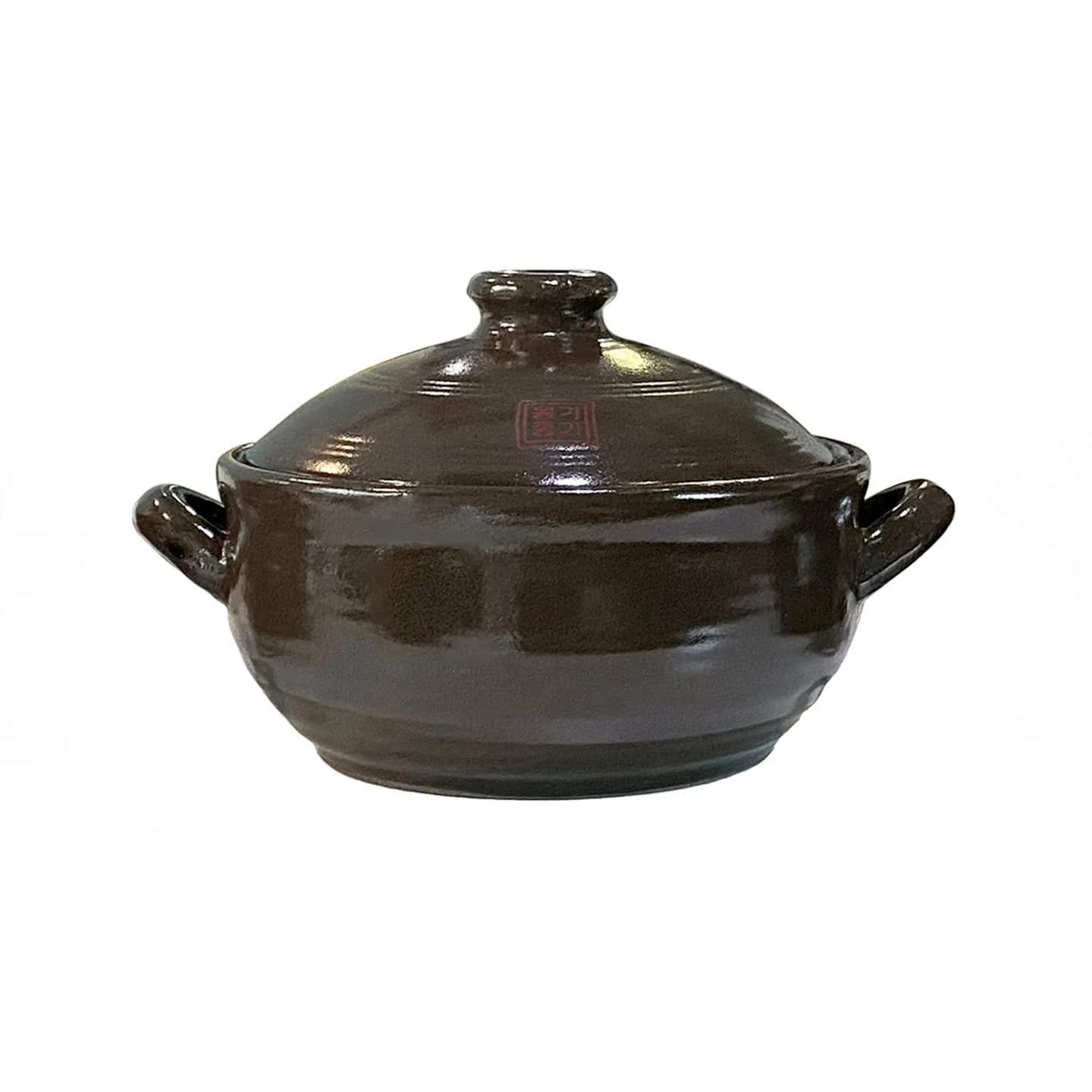 OnggiJonggi Korean Earthenware Clay Hot Pot 1100ml | Traditional Handcrafted Cooking Vessel — Brown