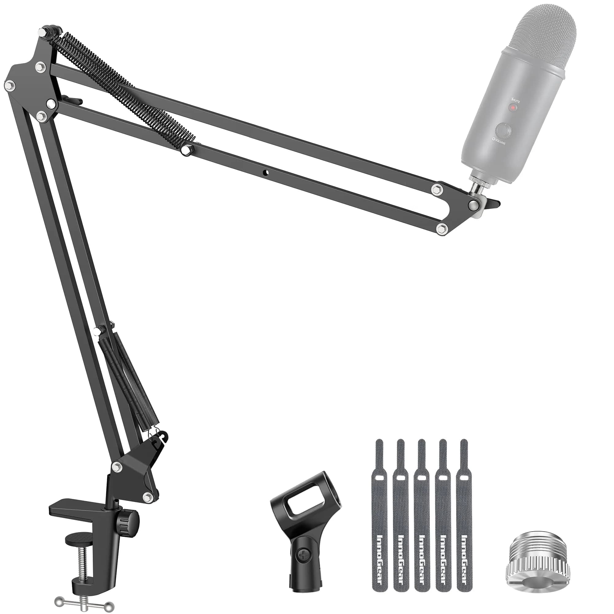 InnoGear Microphone Arm Stand for Podcast & Singing | Adjustable Steel Boom, Black