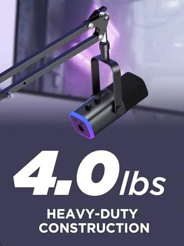 InnoGear Microphone Arm Stand for Podcast & Singing | Adjustable Steel Boom, Black thumbnail 6