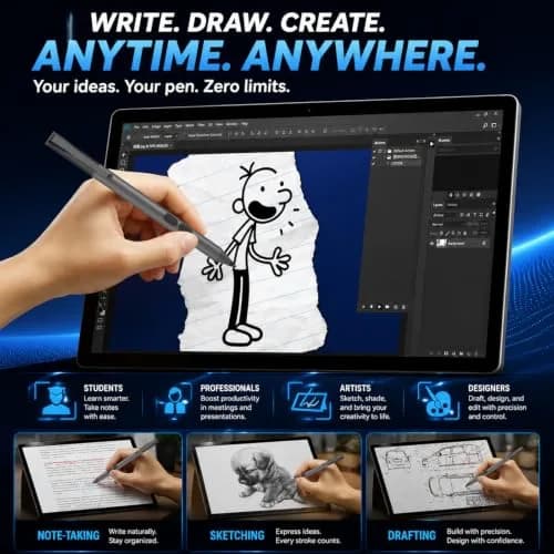ANYQOO Active Stylus Pen for HP Omnibook Envy x360 Spectre Pavilion 1024 Pressure Levels | 300-Day Battery Life thumbnail 8