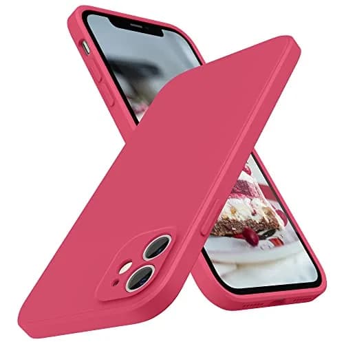 SURPHY Liquid Silicone Case for iPhone 11 6.1 inches, Hibiscus | Camera Protection, Straight Edge Slim Design thumbnail 1