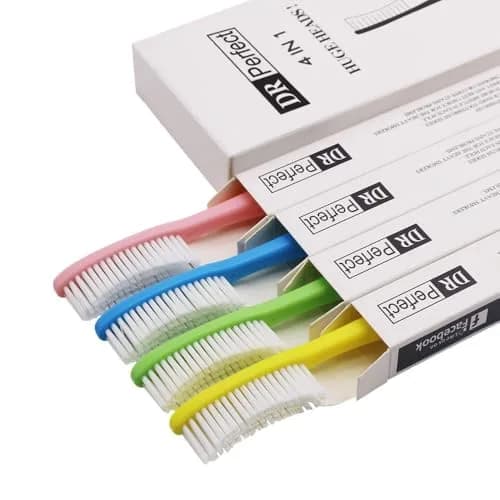 DR PERFECT Extra Hard & Firm Toothbrush Large Long Head Whitening Pack of 4 | Firm Bristle Toothbrush thumbnail 2