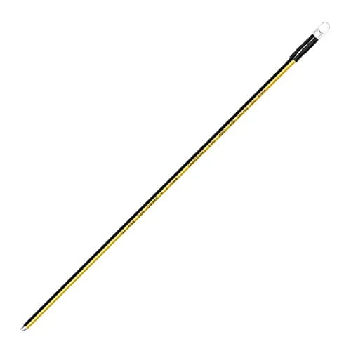 CHANZON Pre-Wired 5mm Yellow LED Diode Lights 20cm (0.79 inch) | 12V DC, 20mA, 0.24W, 1500-2000mcd thumbnail 5