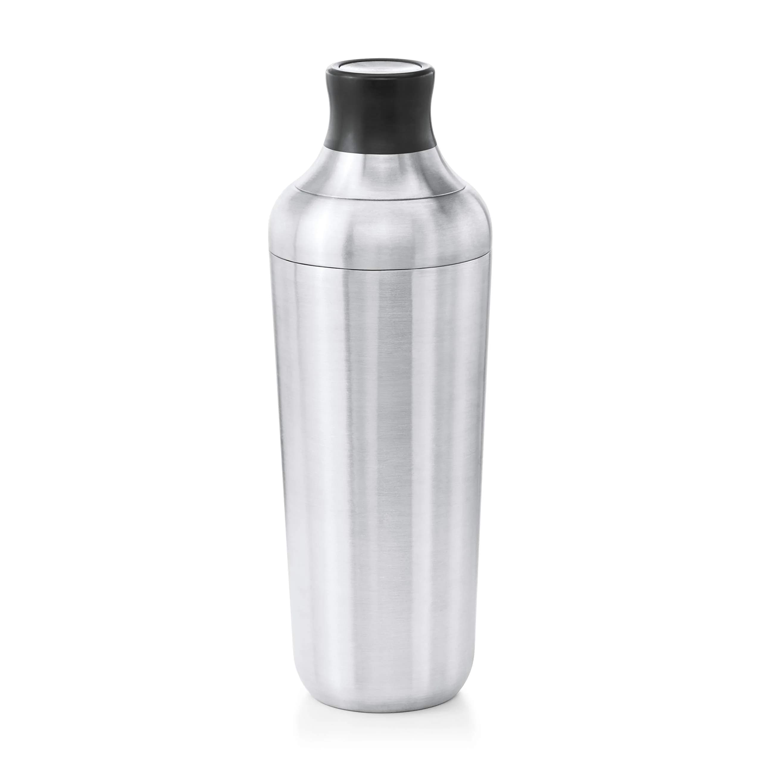 OXO SteeL Cocktail Shaker 24 oz & SteeL Cocktail Strainer | Leak-Proof Stainless Steel Barware — Stainless Steel