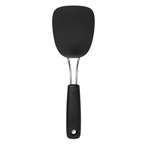 OXO Good Grips Large Silicone Flexible Turner & Nylon Turner, Black | Heat-Resistant & Non-Stick Safe thumbnail 5