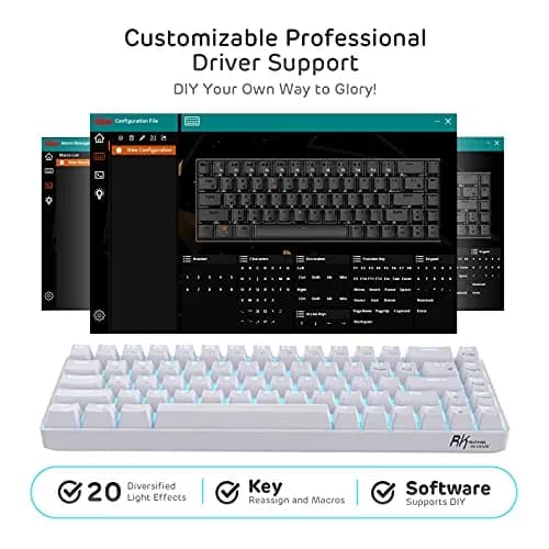 RK ROYAL KLUDGE RK68 Wireless Mechanical Keyboard 65% Compact BT5.0 Brown Switch | Gaming & Productivity thumbnail 6