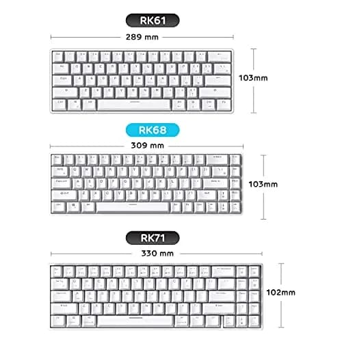 RK ROYAL KLUDGE RK68 Wireless Mechanical Keyboard 65% Compact RGB | Hot Swappable Red Switch thumbnail 6