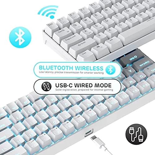 RK ROYAL KLUDGE RK68 Wireless Mechanical Keyboard 65% Compact RGB | Hot Swappable Red Switch thumbnail 2