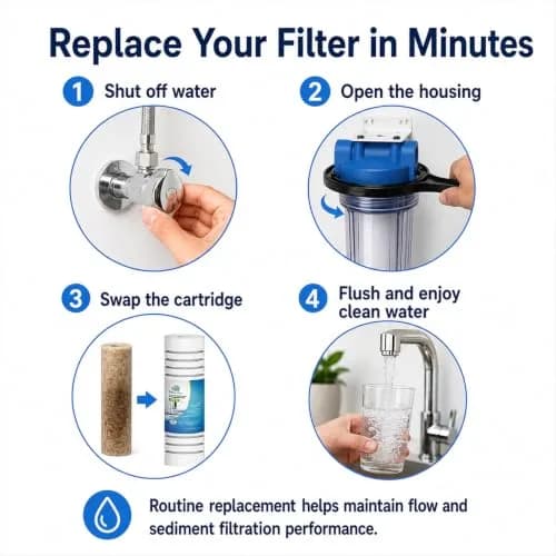 CFS Grooved Sediment Water Filters 5 Micron | Compatible Replacement for AP110 & AO-WH-PREV-R2 thumbnail 8
