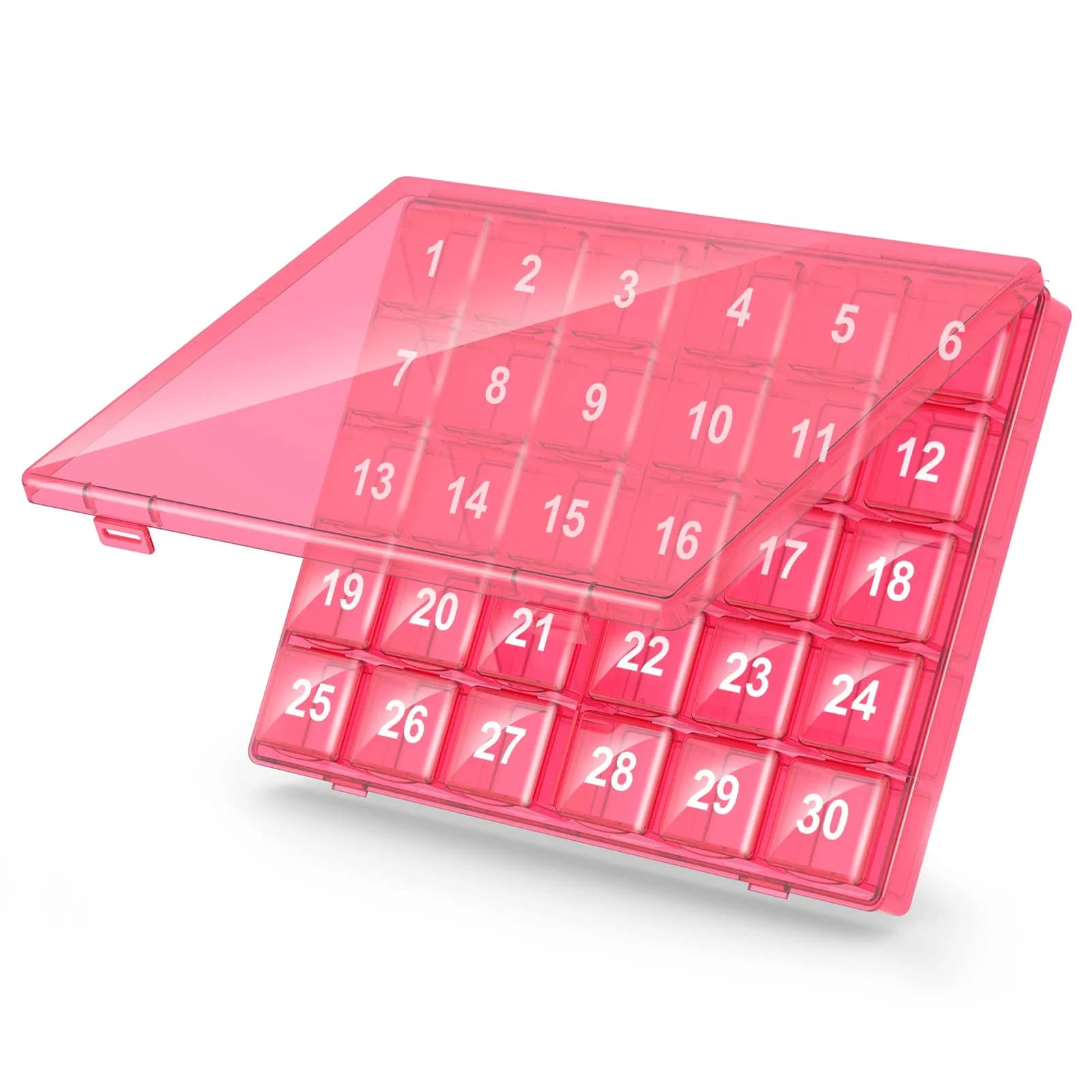 DOHIMGIO 30-Day Pill Organizer Box with 30 Removable Daily Cases | Easy Open, Large Compartments, Portable for Travel - main product image