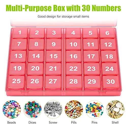 DOHIMGIO 30-Day Pill Organizer Box with 30 Removable Daily Cases | Easy Open, Large Compartments, Portable for Travel thumbnail 5