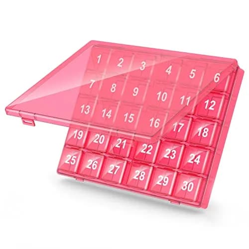 DOHIMGIO 30-Day Pill Organizer Box with 30 Removable Daily Cases | Easy Open, Large Compartments, Portable for Travel thumbnail 1