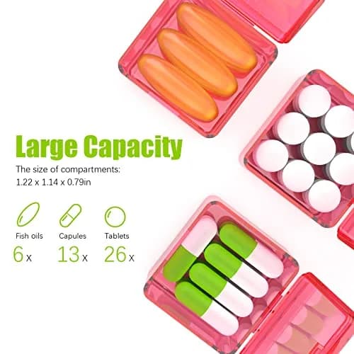 DOHIMGIO 30-Day Pill Organizer Box with 30 Removable Daily Cases | Easy Open, Large Compartments, Portable for Travel thumbnail 3