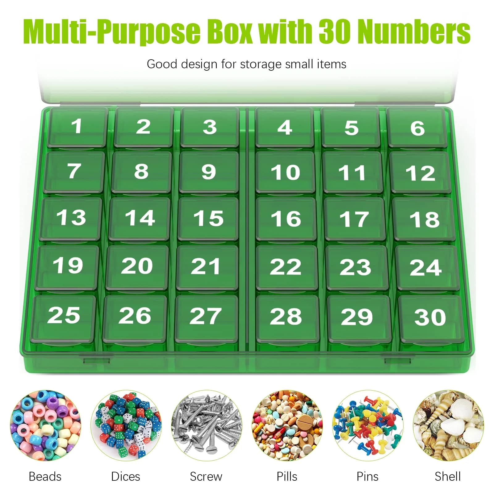 DOHIMGIO 30-Day Pill Organizer Monthly Pill Case with 30 Removable Daily Boxes | Easy Open, Large Compartments, Portable for Travel - view 5