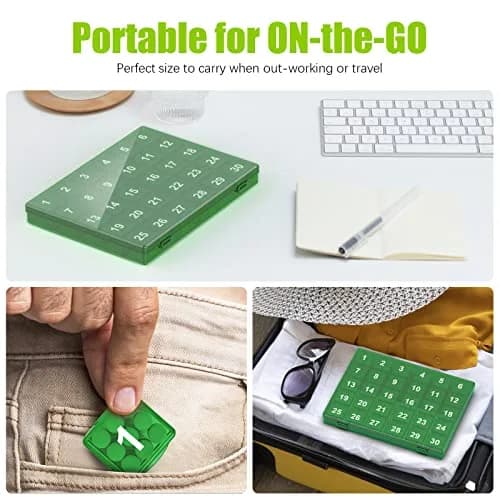 DOHIMGIO 30-Day Pill Organizer Monthly Pill Case with 30 Removable Daily Boxes | Easy Open, Large Compartments, Portable for Travel thumbnail 6