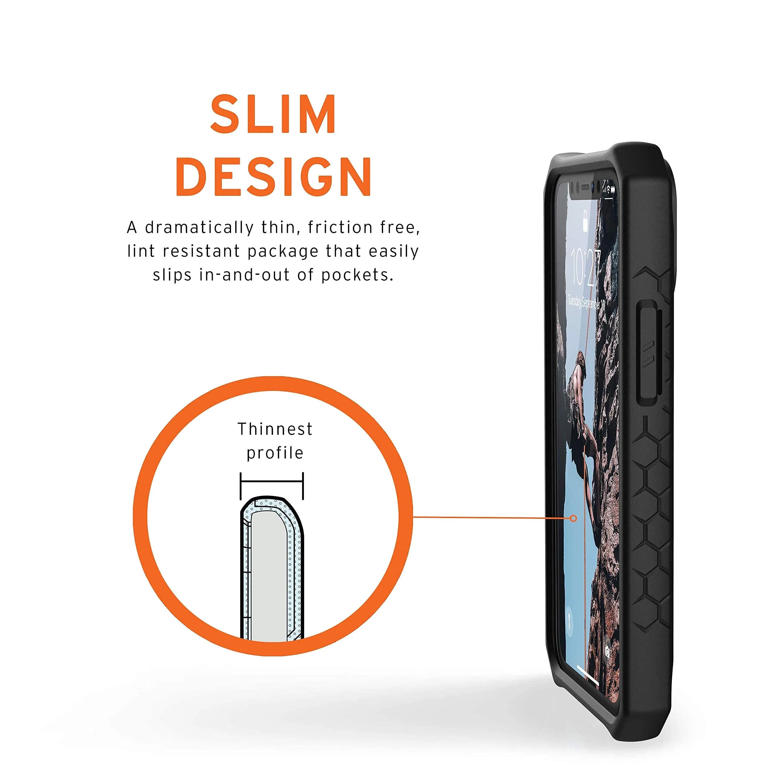 URBAN ARMOR GEAR UAG Monarch Case for iPhone 12 Mini (5.4-inch) | Crimson, 5-Layer Military Drop Protection - view 6