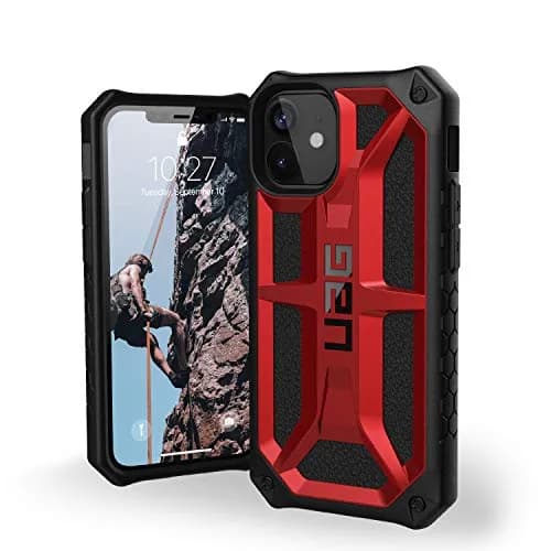 URBAN ARMOR GEAR UAG Monarch Case for iPhone 12 Mini (5.4-inch) | Crimson, 5-Layer Military Drop Protection thumbnail 1