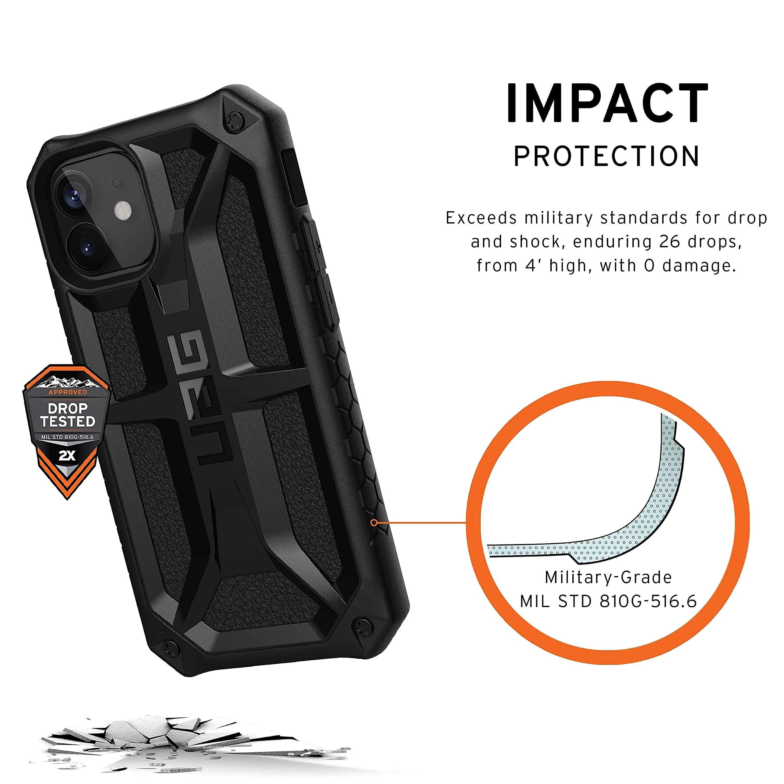 URBAN ARMOR GEAR Monarch Case for iPhone 12 Mini (5.4-inch) | 5-Layer Military Drop Protection - view 5