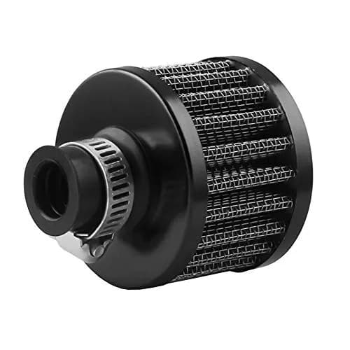 ESUPPORT 12mm Mini Black Universal Car Motor Cone Cold Clean Air Intake Filter Turbo Vent Breather | Improves Horsepower & Gas Mileage thumbnail 1