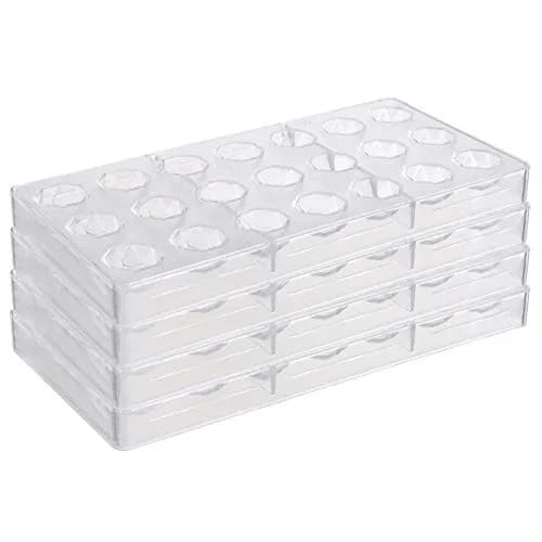 Yopay Polycarbonate Chocolate Molds 84 Cavities (4 Pack, Clear) | Diamond Shaped Tray for Mousse, Jelly, Pralines, Truffles, Sweets, Bonbons, Cookies thumbnail 5