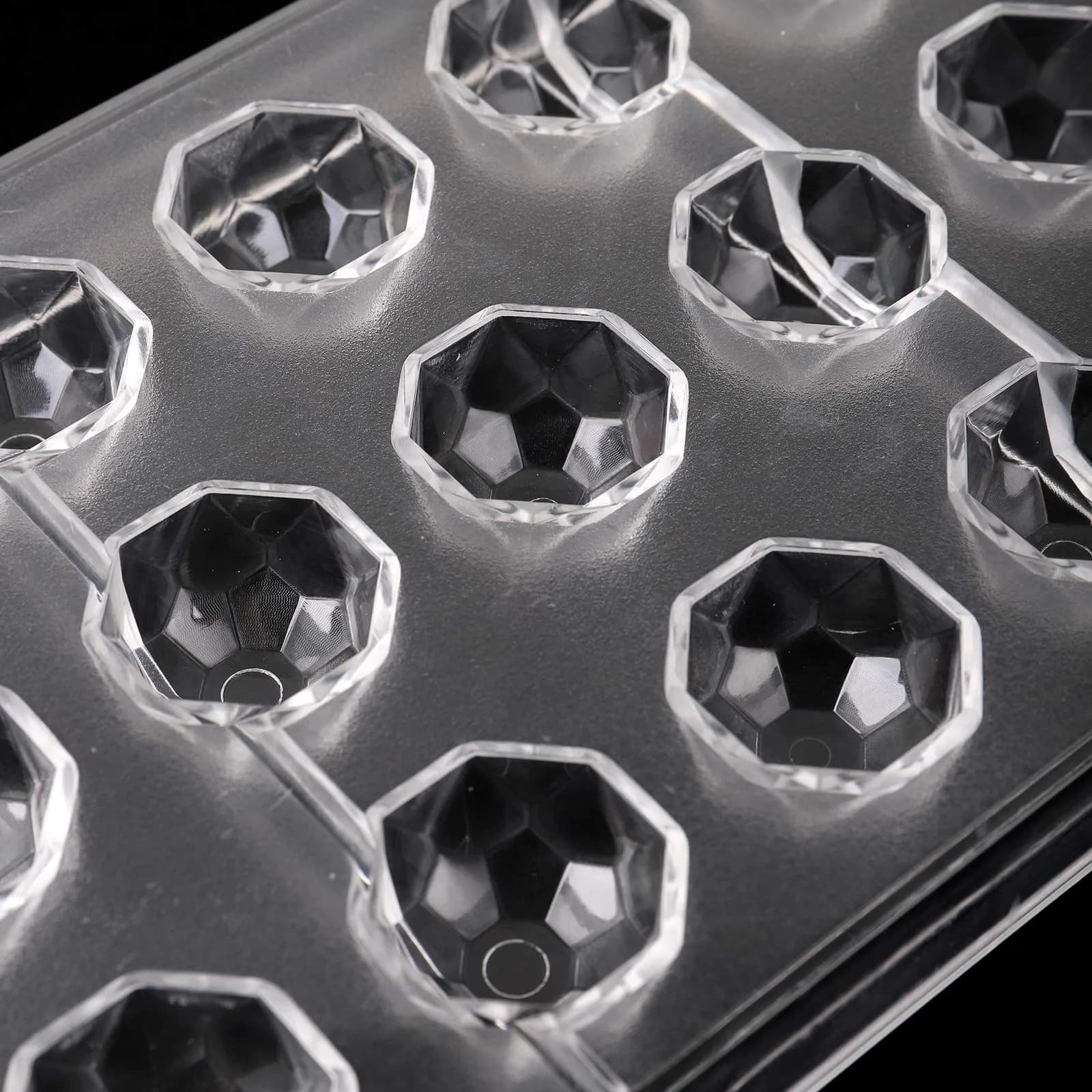 Yopay Polycarbonate Chocolate Molds 84 Cavities (4 Pack, Clear) | Diamond Shaped Tray for Mousse, Jelly, Pralines, Truffles, Sweets, Bonbons, Cookies - view 3