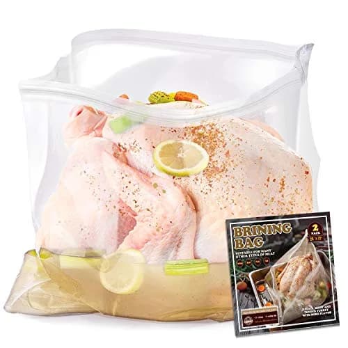 SCENGCLOS Extra Large Turkey Brining Bags 66cm x 56cm (26"x22") | Heavy Duty BPA-Free Food Grade Marinade Bags for Turkey, Ham, Beef (2-Pack) thumbnail 1