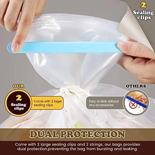 SCENGCLOS Extra Large Turkey Brining Bags 66cm x 56cm (26"x22") | Heavy Duty BPA-Free Food Grade Marinade Bags for Turkey, Ham, Beef (2-Pack) thumbnail 4