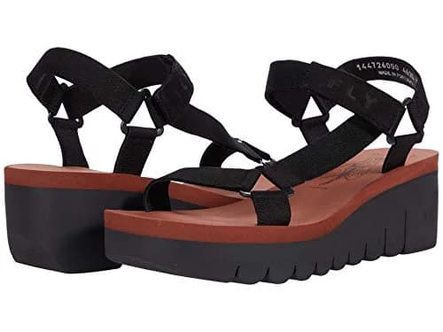 Fly London Yefa726fly Women's Wedge Sandal 8/8.5 | Velcro Ankle Strap Comfort thumbnail 1