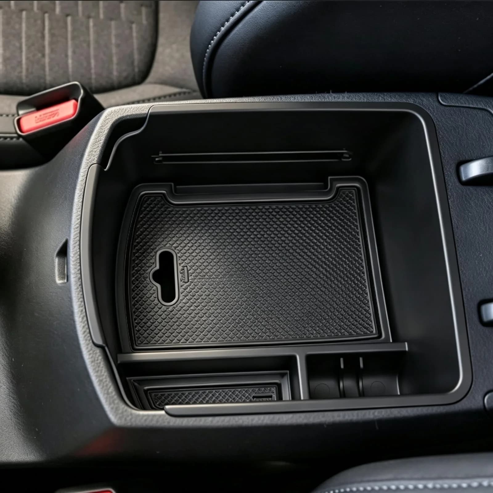 Autorder Center Console Organizer for Kia Seltos 2021-2026 | Secondary Armrest Storage Box Insert Tray with 2 Color Mats - main product image