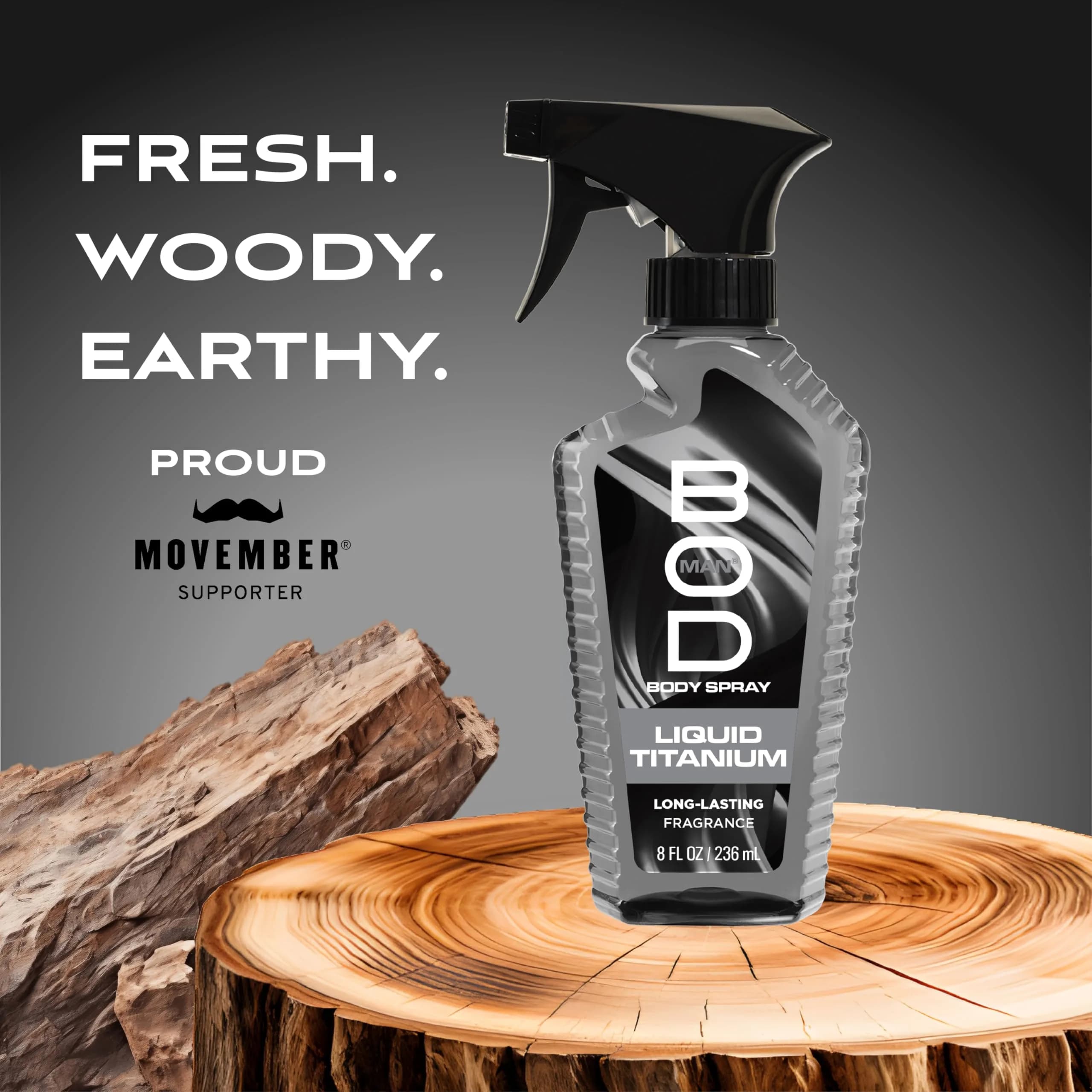 BOD man Fresh Blue Musk Body Spray with Liquid Titanium Scent, 236ml (8 fl oz) - view 3