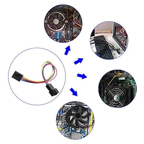 Create idea 5 Pin to 4 Pin Fan Adapter Converter Extension Cable 17.5cm | Compatible with Dell PC thumbnail 2