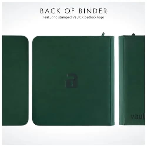 Vault X 12 Pocket Zip Trading Card Binder 480 Cards Exo-Tec Green | Holds 480 Cards in 20 Pages thumbnail 8