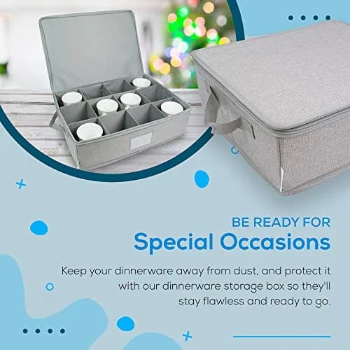Feltectors Storage Box for Kitchen & Dining | Rust Resistant, 12 Mug Capacity, Felt Material, Custom Style thumbnail 4