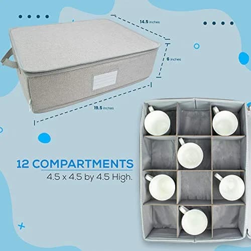 Feltectors Storage Box for Kitchen & Dining | Rust Resistant, 12 Mug Capacity, Felt Material, Custom Style thumbnail 5