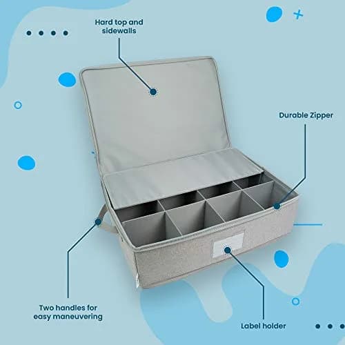 Feltectors Storage Box for Kitchen & Dining | Rust Resistant, 12 Mug Capacity, Felt Material, Custom Style thumbnail 8