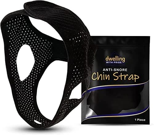 Dwelling With Pride Anti Snore Chin Strap Black | Ergonomic Fit for Men and Women thumbnail 1