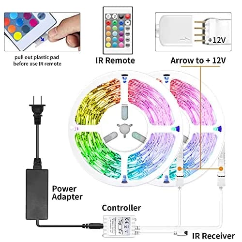 TJOY 50ft Smart Led Strip Lights for Bedroom | RGB Color Changing Music Sync with App & Voice Control thumbnail 7