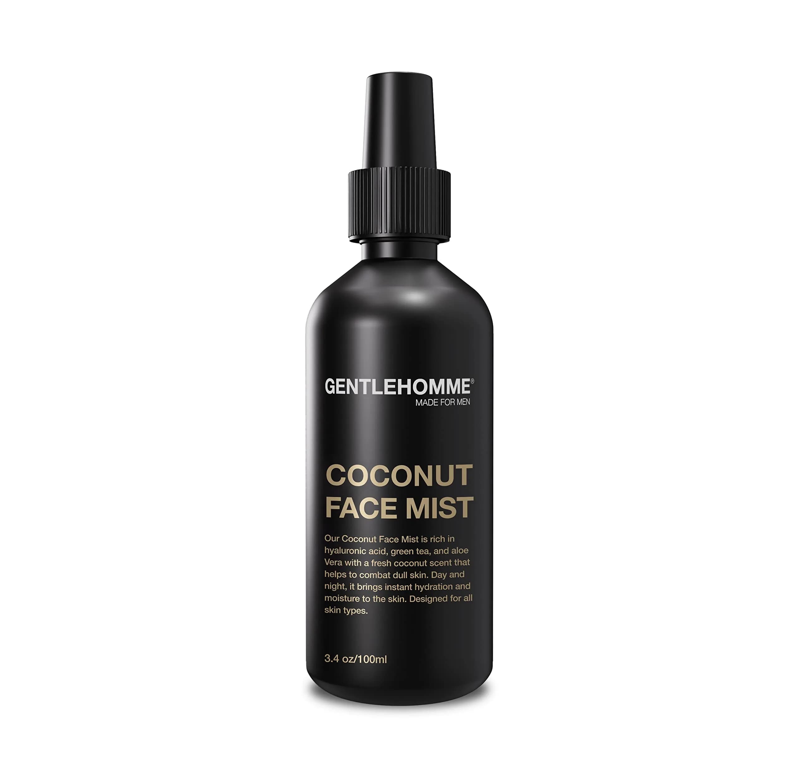 Gentlehomme Coconut Face Mist - Men’s Facial Spray with Hyaluronic Acid & Aloe Vera 3.4oz | Hydrating & Refreshing — Liquid