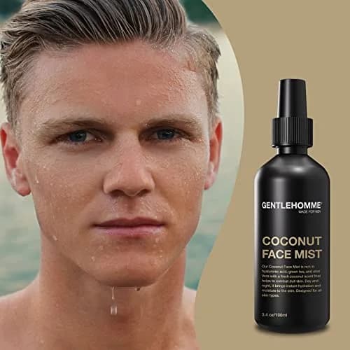 Gentlehomme Coconut Face Mist - Men’s Facial Spray with Hyaluronic Acid & Aloe Vera 3.4oz | Hydrating & Refreshing thumbnail 5