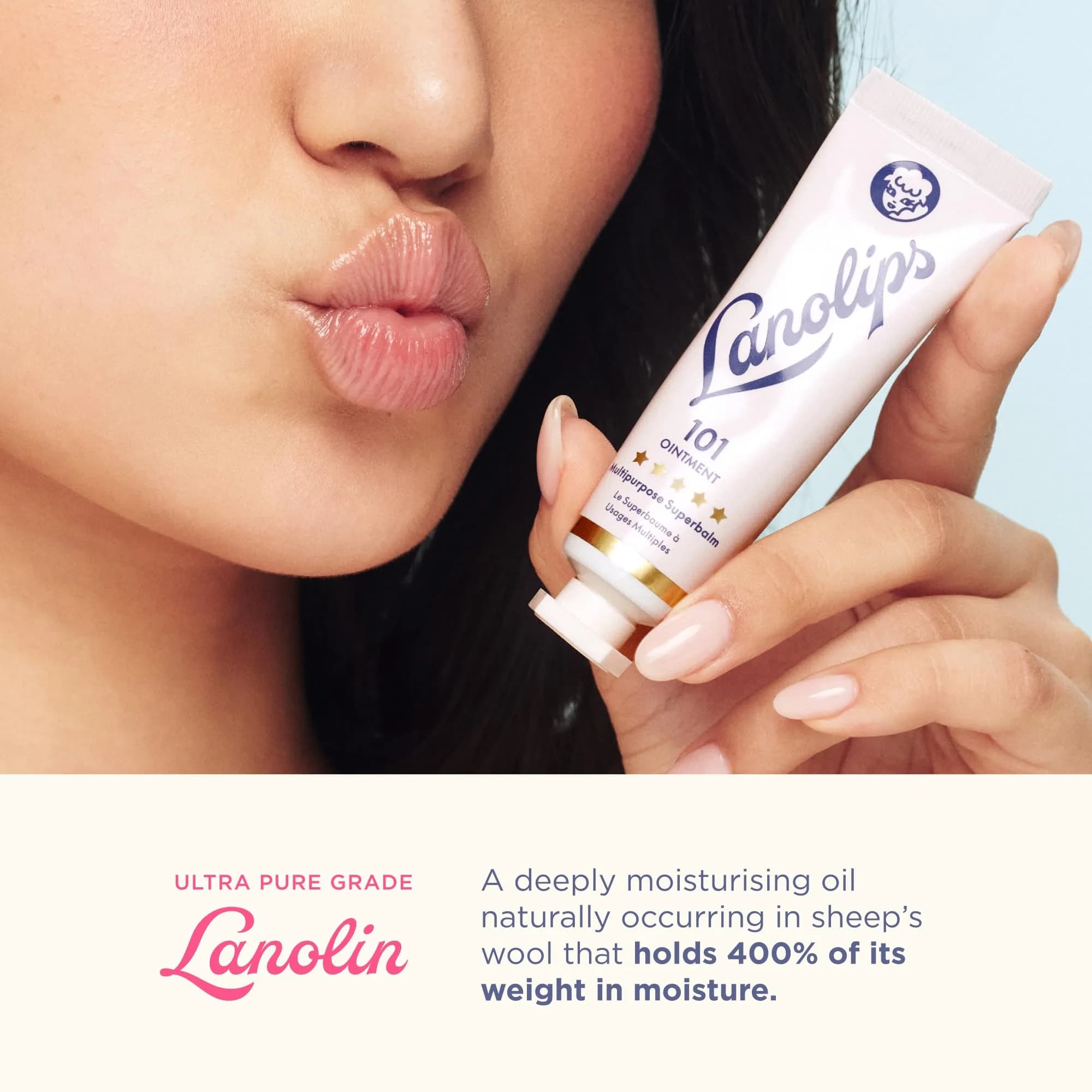 Lanolips 101 Multipurpose Ointment Duo 15ml (0.52 oz each) | Pure Lanolin Lip Balm & Skin Healer - view 4