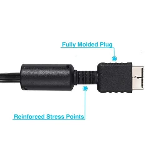 Suncala AV TV RCA Audio Video Cord Cable 6ft (1.8m) for PlayStation PS1, PS2, PS3 | Connects to TVs with RCA Input thumbnail 5