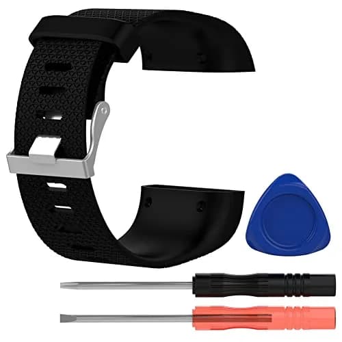Yuuol Replacement Bands for Fitbit Surge Watch, Silicone Metal Buckle Fitness Tracker Wristband Strap Large | Water Resistant Sports Band thumbnail 4