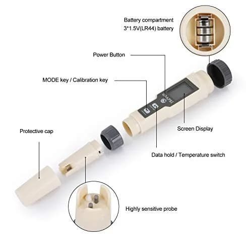 ORAPXI Digital Salinity Tester for Salt Water - Waterproof IP67 Salinity Meter with ATC 0-200ppt | 4-in-1 Meter for Aquariums & Ponds thumbnail 2