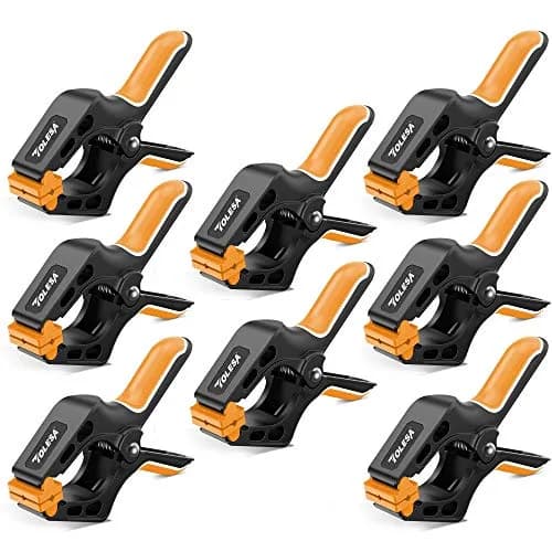 TOLESA Heavy Duty Spring Clamps, 4 Inch 8-Pack, Deep Throat for Woodworking thumbnail 1